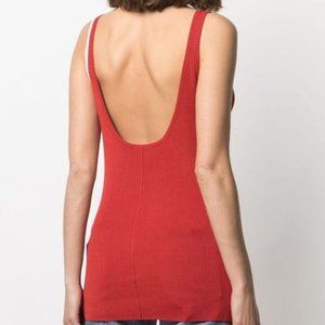 $451 Sz XS Peter Do Maggie Knitted Ribbed Low Back Tank Top